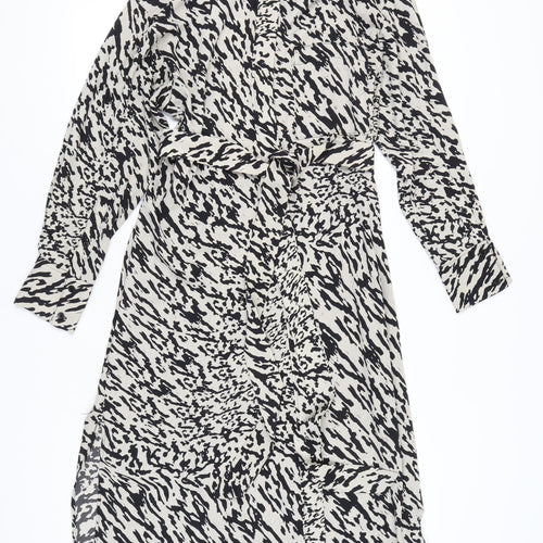 H&M Women's Multicoloured Midi Shirt Dress Size 12