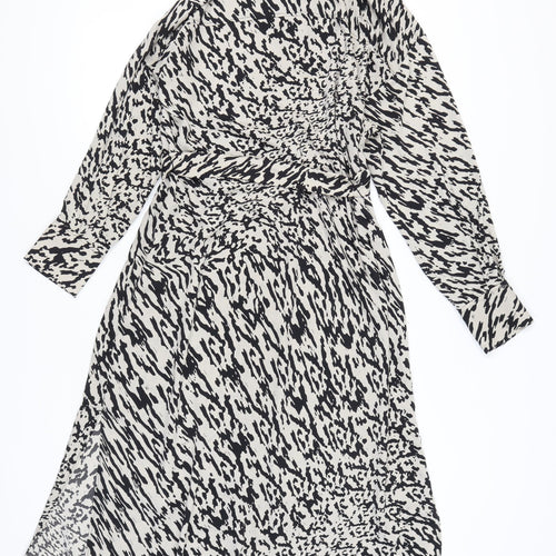 H&M Women's Multicoloured Midi Shirt Dress Size 12