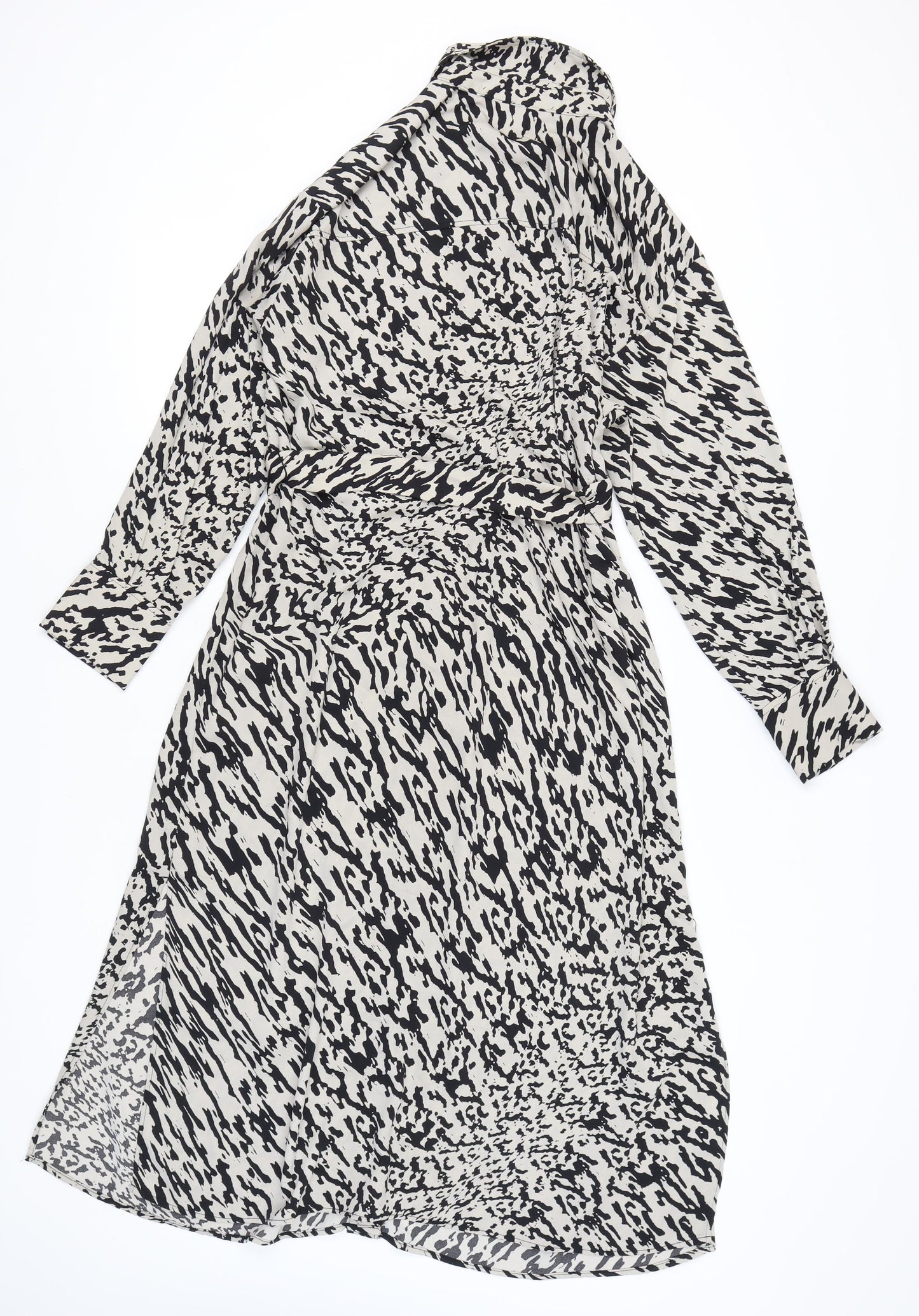 H&M Women's Multicoloured Midi Shirt Dress Size 12