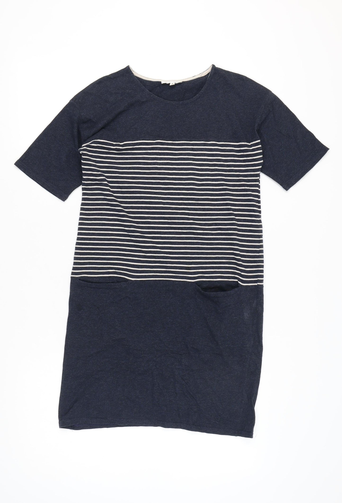 Thought Women's Blue Striped T-Shirt Dress Size 8