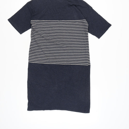 Thought Women's Blue Striped T-Shirt Dress Size 8