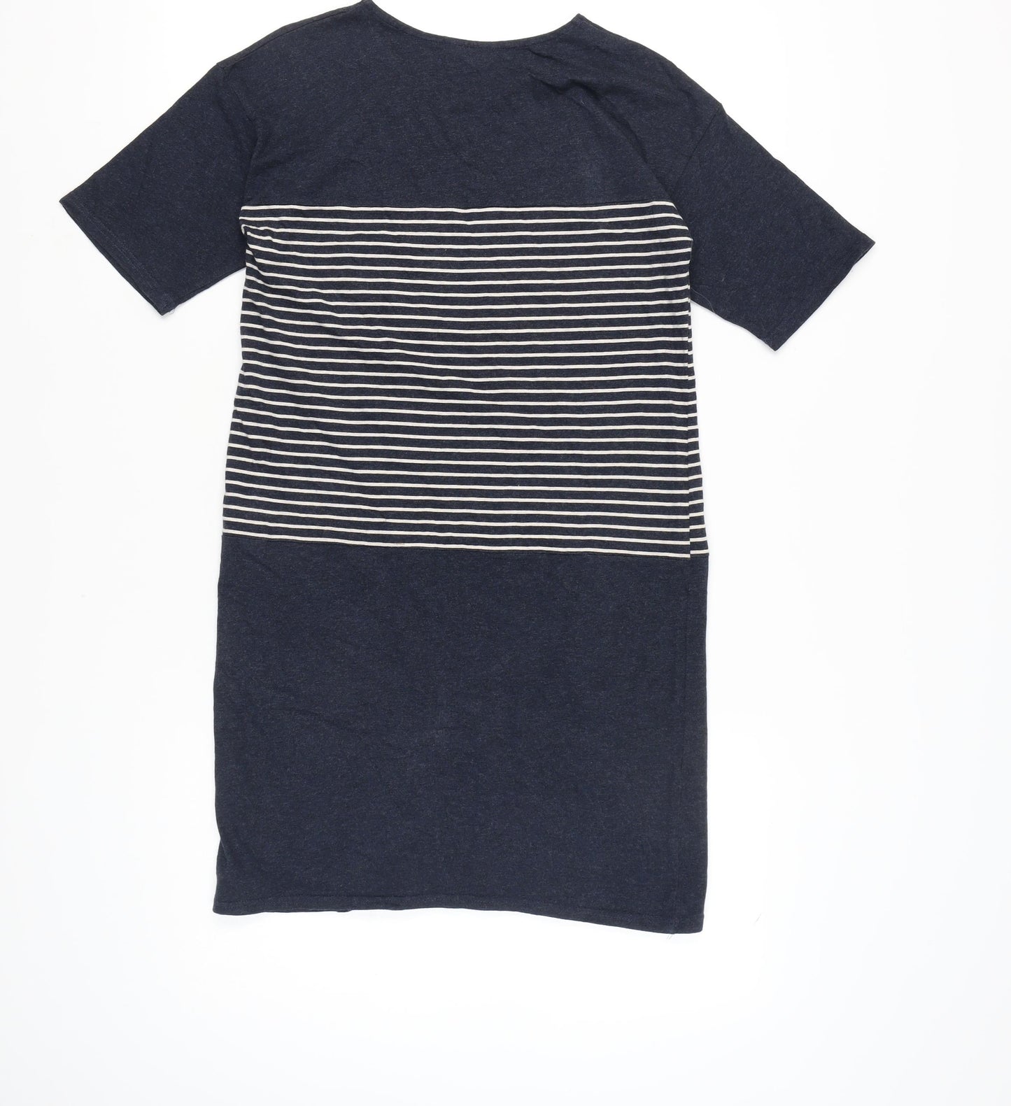 Thought Women's Blue Striped T-Shirt Dress Size 8