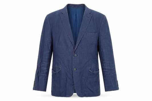 Front view of Fellini Tailored Men's Blue Blazer, size 44