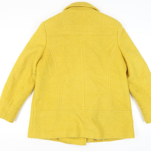 M&Co Women's Yellow Wool Pea Coat Size 16