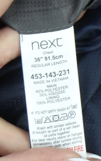 Next Men's Black Blazer 36R Regular Formal