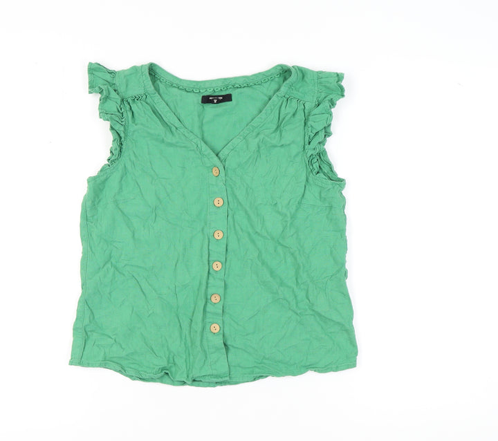 Next Women's Green Sleeveless Blouse - Size 12