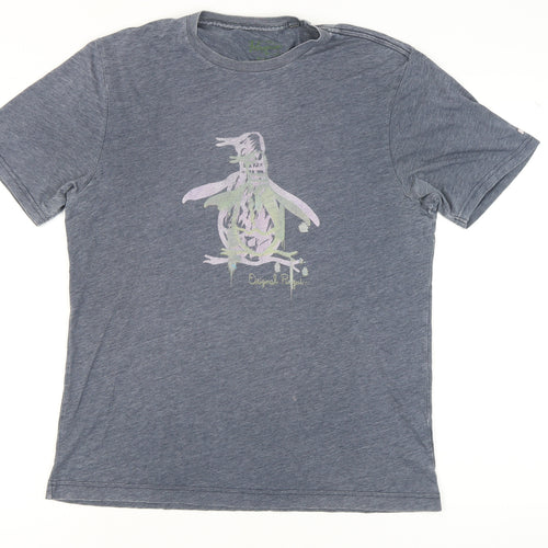 Original Penguin Men's Blue Graphic T-Shirt M