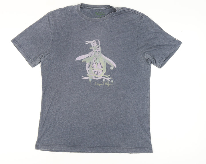 Original Penguin Men's Blue Graphic T-Shirt M