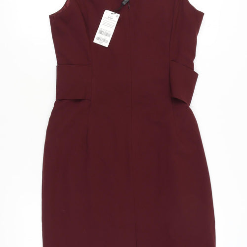 Next Women's Red Sheath Dress - Size 10, Party Ready