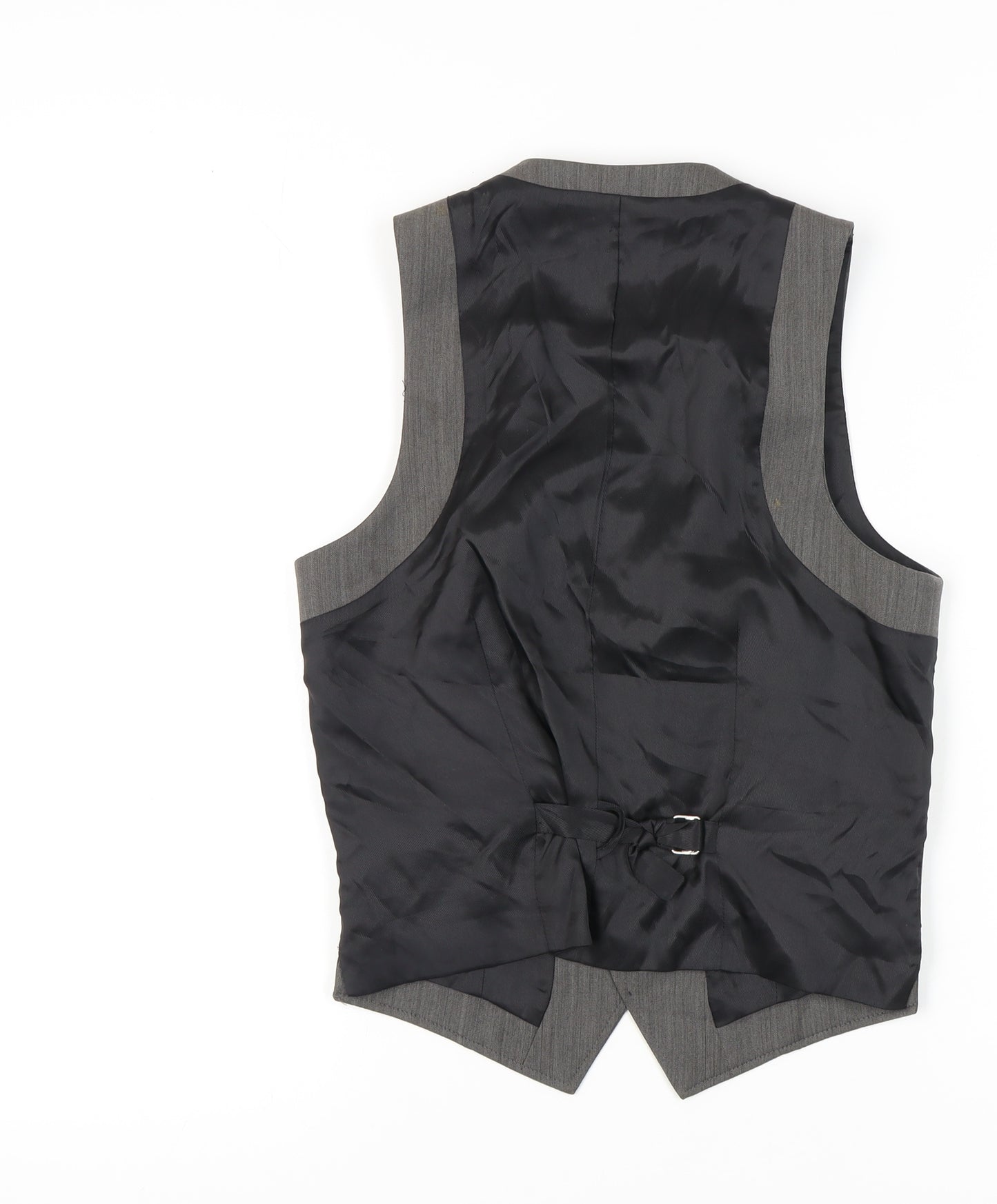 Topman Men's Grey Waistcoat 36 Herringbone Formal