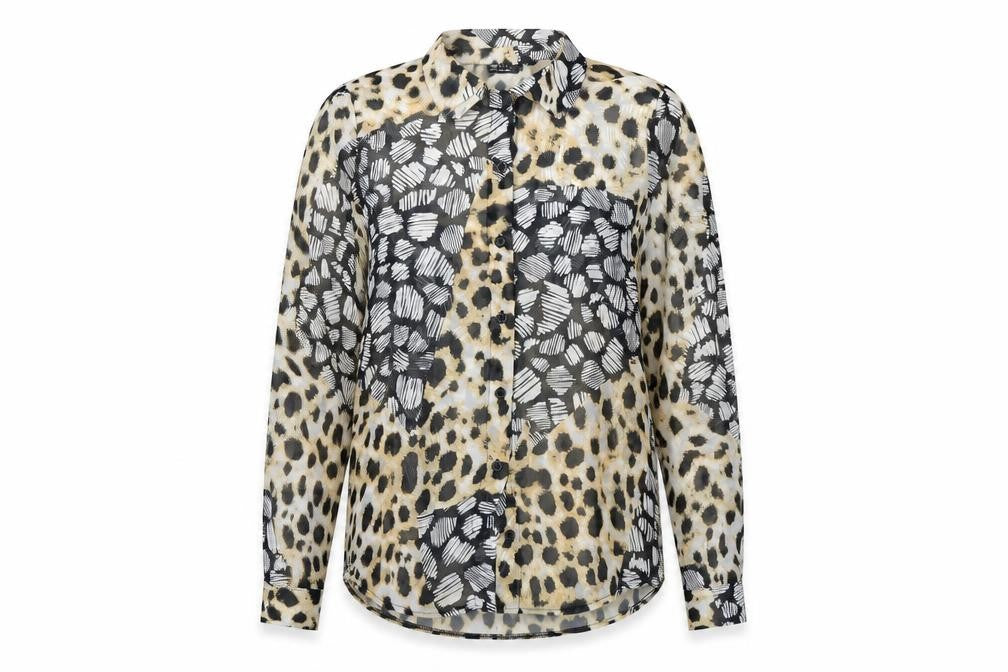Front view of ASOS Design Women's Multicoloured Button-Up Shirt