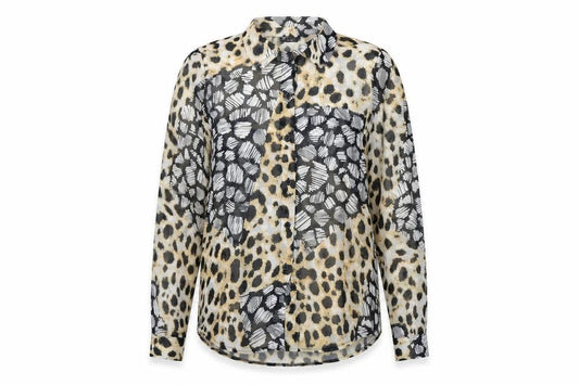 Front view of ASOS Design Women's Multicoloured Button-Up Shirt