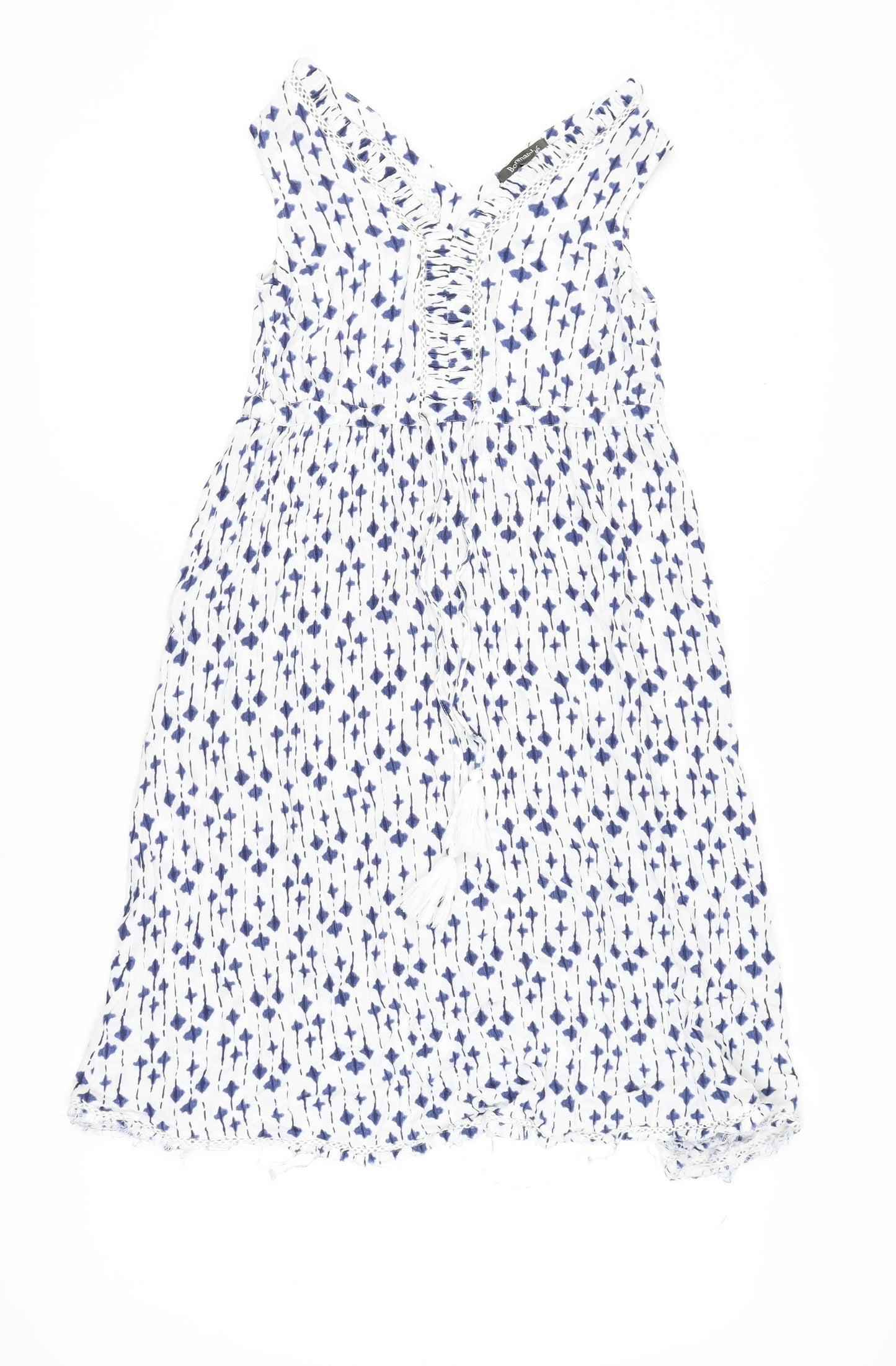 Bonmarché Women's White A-Line Dress Size 10