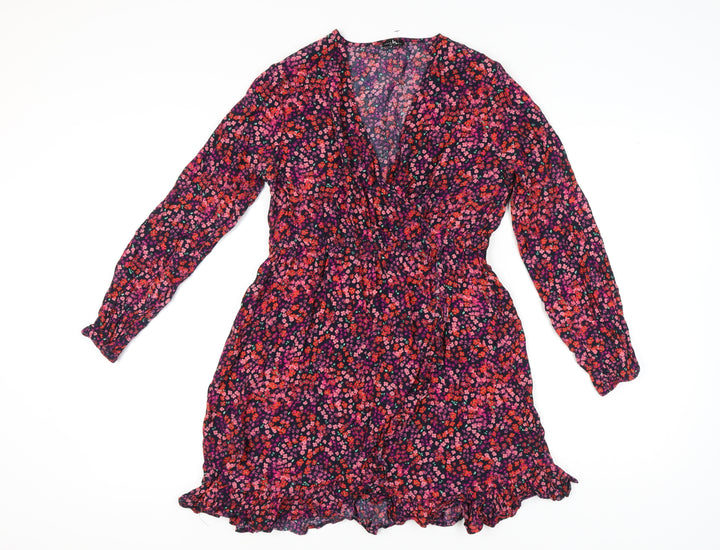Pour Moi Women's Multicoloured Floral Dress Size 12