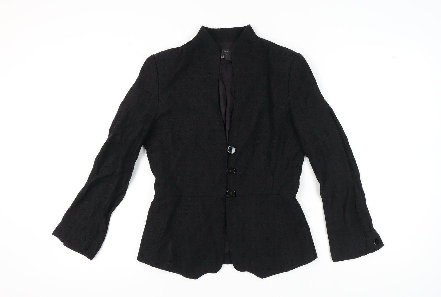 Zara Women's Black Blazer Size 8 Long Sleeve