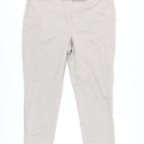 Marks and Spencer Beige Women's Regular Fit Trousers