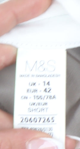 Marks and Spencer Beige Women's Regular Fit Trousers