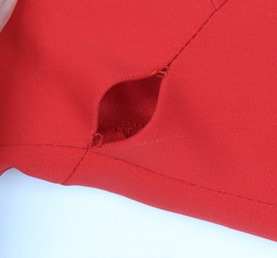 Coast Women’s Red Bodycon V-Neck Dress Size 12