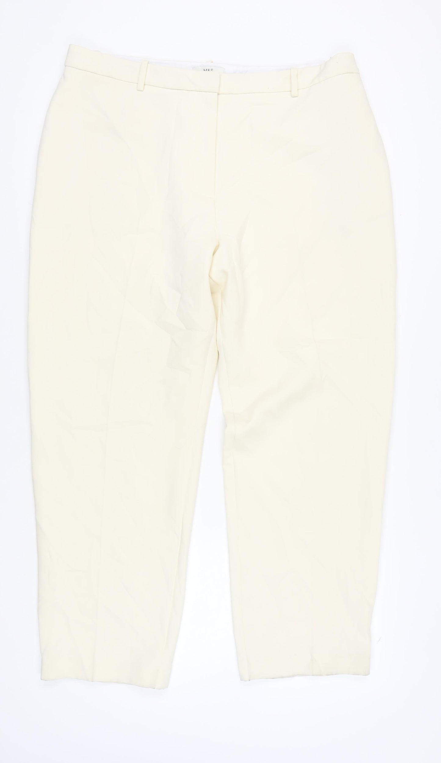 Marks and Spencer Women's Ivory Trousers Size 20