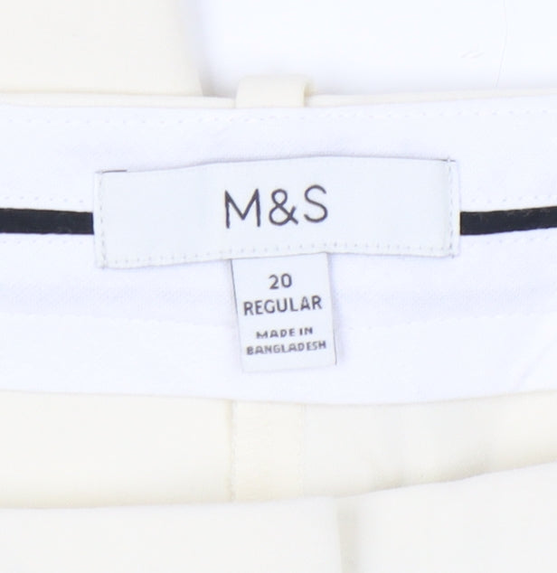 Marks and Spencer Women's Ivory Trousers Size 20