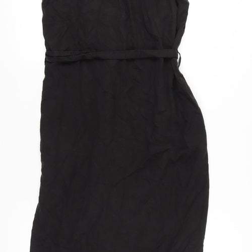 Pepe Jeans Black Sleeveless Womens Collared Dress S