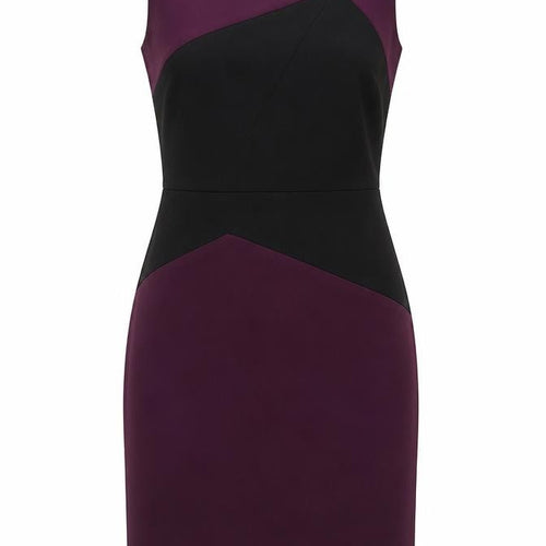 Calvin Klein Women's Purple Black Sheath Dress Size 8