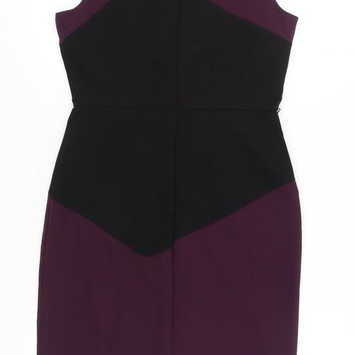 Calvin Klein Women's Purple Black Sheath Dress Size 8