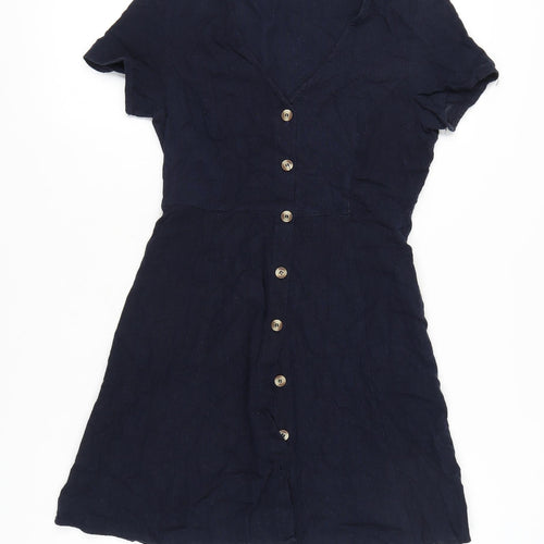 Vero Moda Women's Blue Shirt Dress, Short Sleeve, Size S