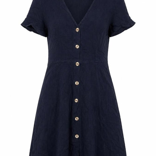 Vero Moda Women's Blue Shirt Dress, Short Sleeve, Size S