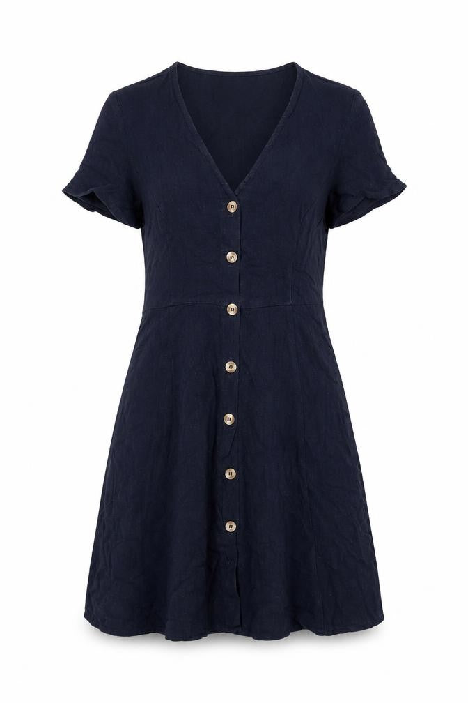 Vero Moda Women's Blue Shirt Dress, Short Sleeve, Size S
