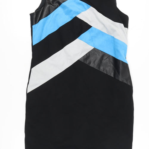 Conrad C Women's Sheath Dress Black Blue Grey Size 16