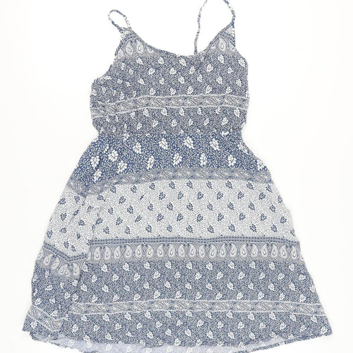 Gap Women's Blue Paisley Dress Size S Sleeveless