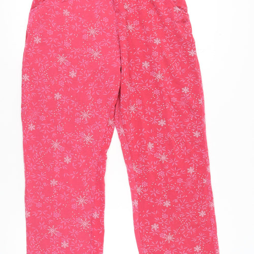 Weird Fish Womens Pink Floral Trousers Size 14