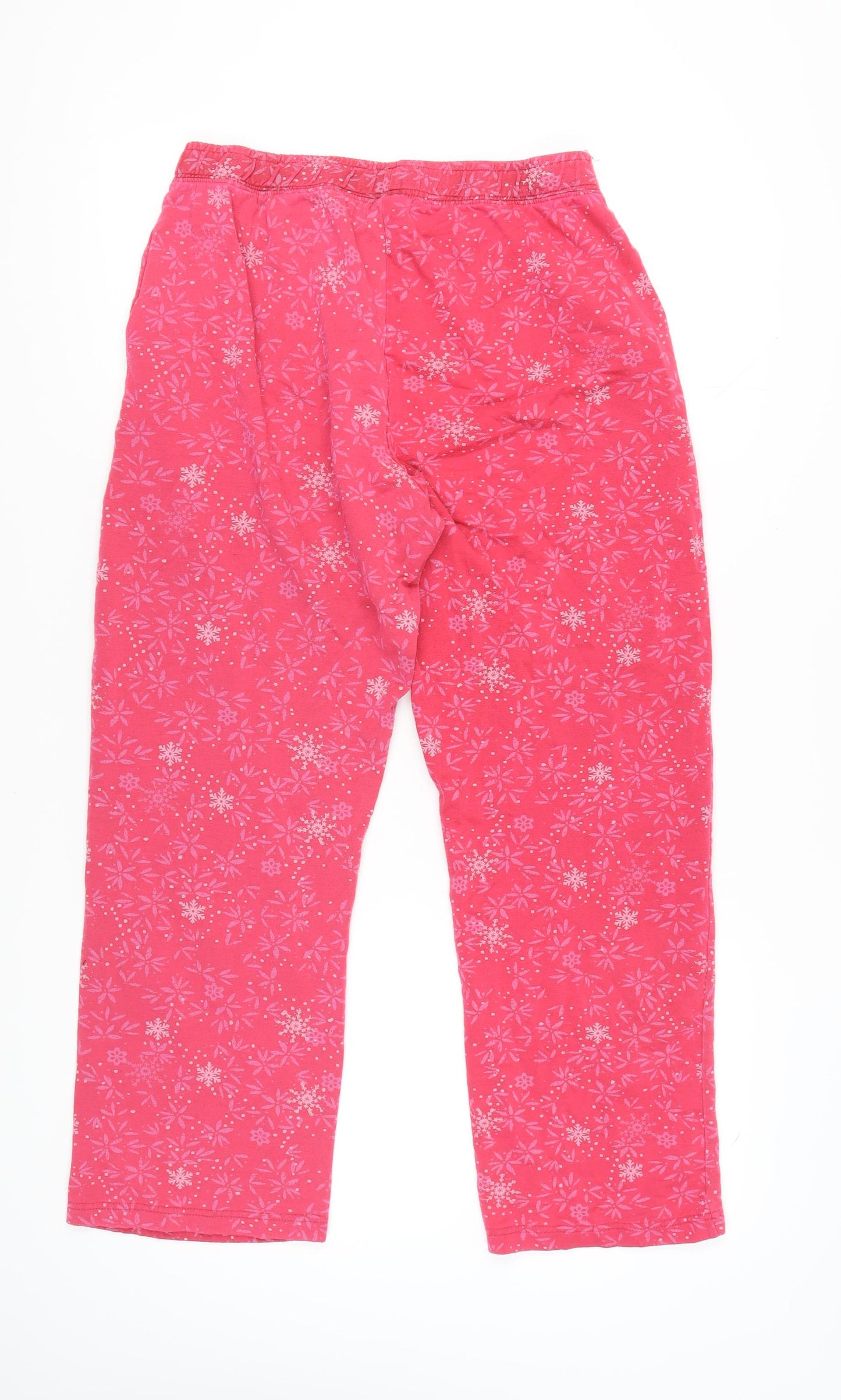 Weird Fish Womens Pink Floral Trousers Size 14