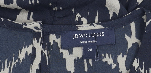 JD Williams Women's Black Animal Print Top, Size 20