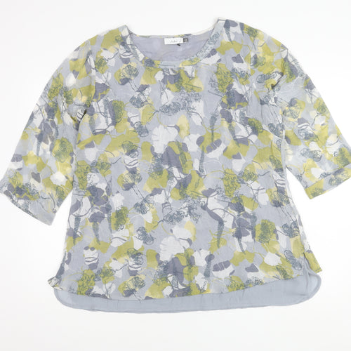 Adini Women's 3/4 Sleeve Multicoloured Floral Top