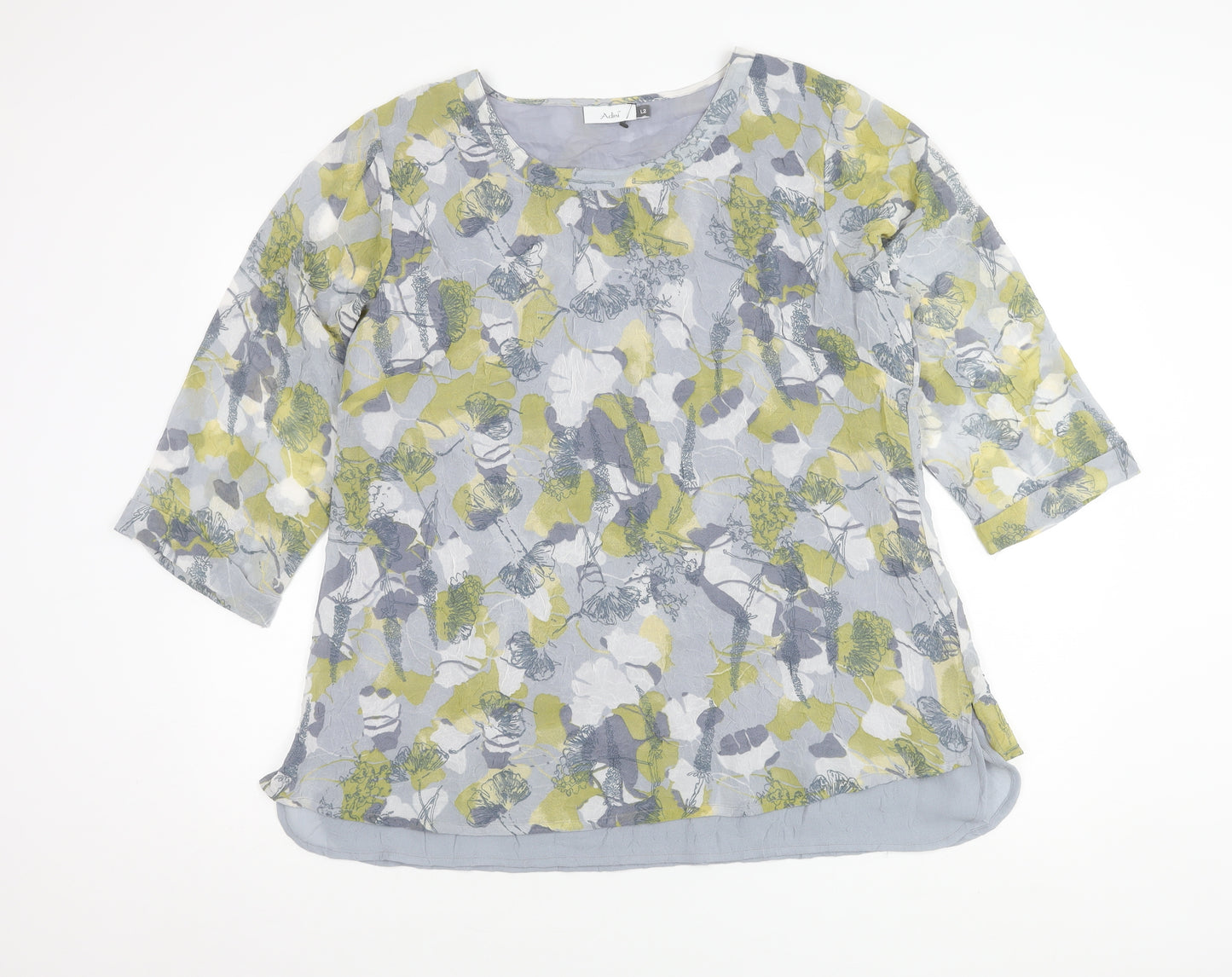 Adini Women's 3/4 Sleeve Multicoloured Floral Top