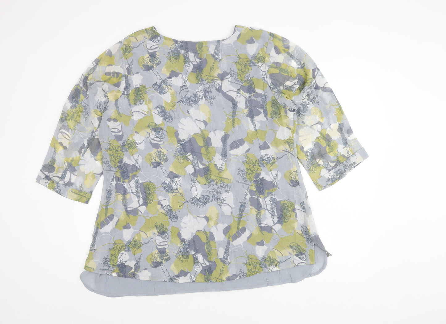 Adini Women's 3/4 Sleeve Multicoloured Floral Top