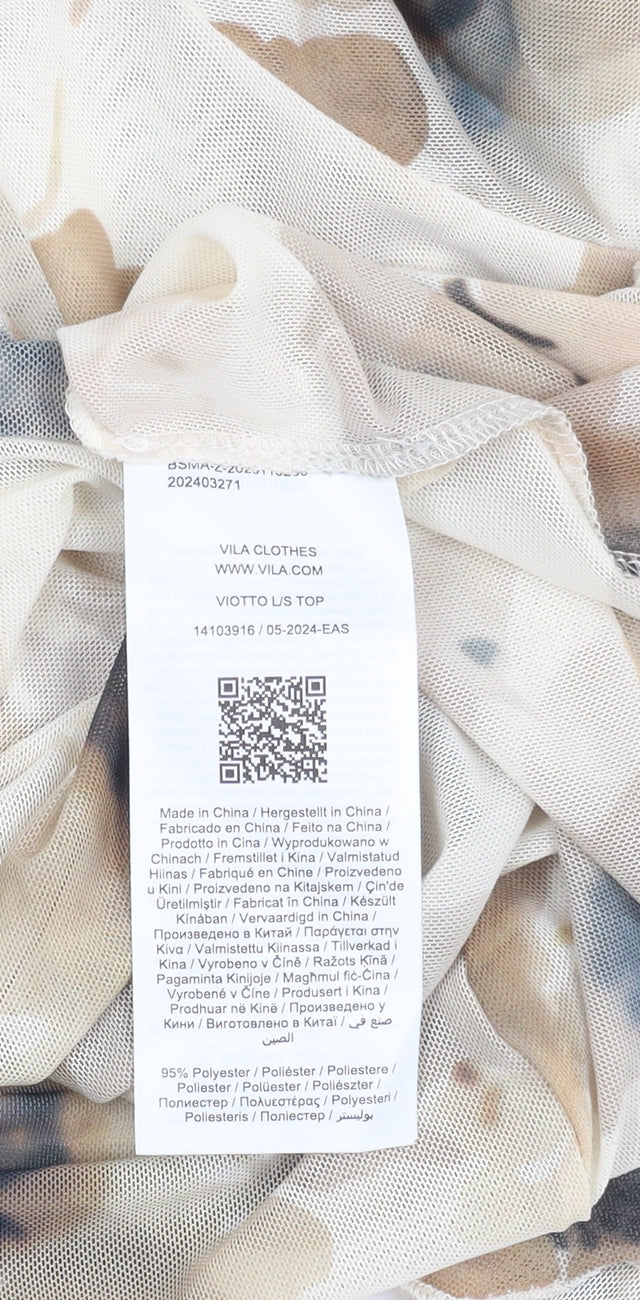 Vila Women's Multicoloured Floral Blouse Size S