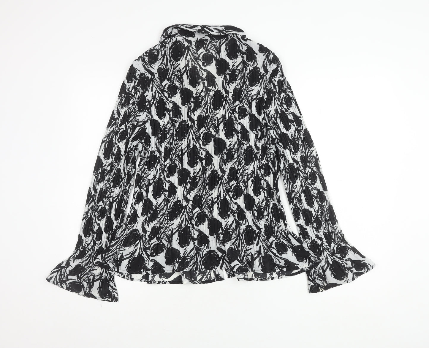 Marks and Spencer Black Floral Long Sleeve Blouse
