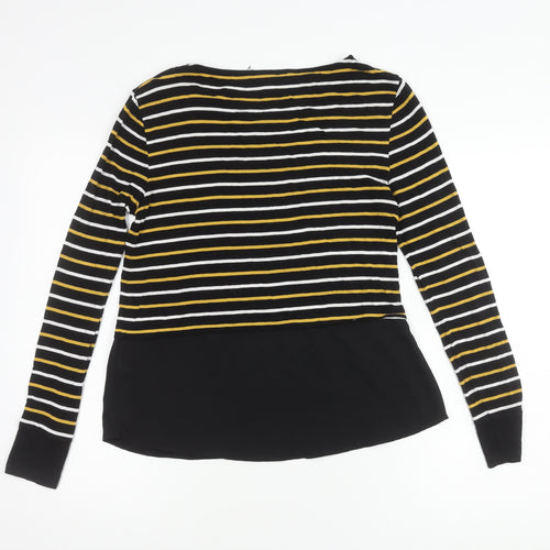 Warehouse Women's Black Striped Top Size 10