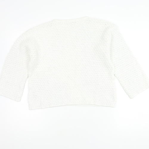 Marks and Spencer Women's White Knit Jumper, Size M