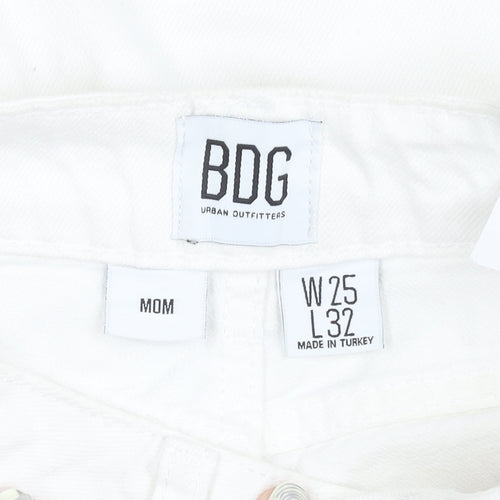 BDG Urban Outfitters Women’s White High Rise Mom Jeans, W25 L32