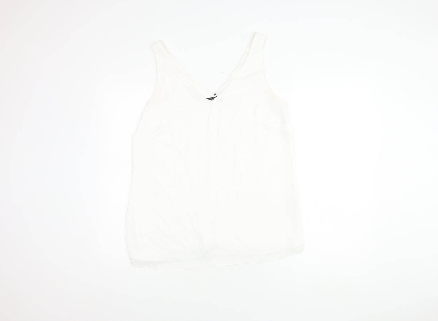 Wallis Women’s White V-Neck Tank Top Size 12