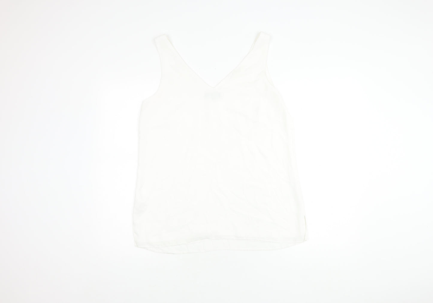 Wallis Women’s White V-Neck Tank Top Size 12
