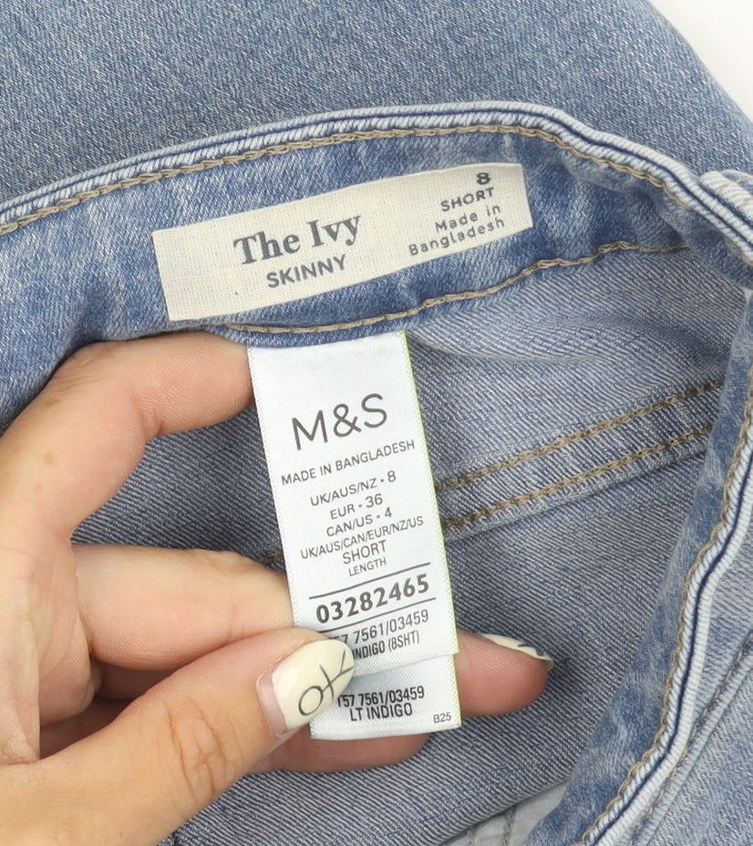 Marks and Spencer Women's Blue Skinny Jeans Size 8