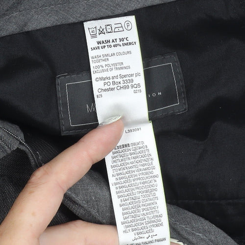 Marks and Spencer Grey Men's Trousers, Regular Fit, Size 36