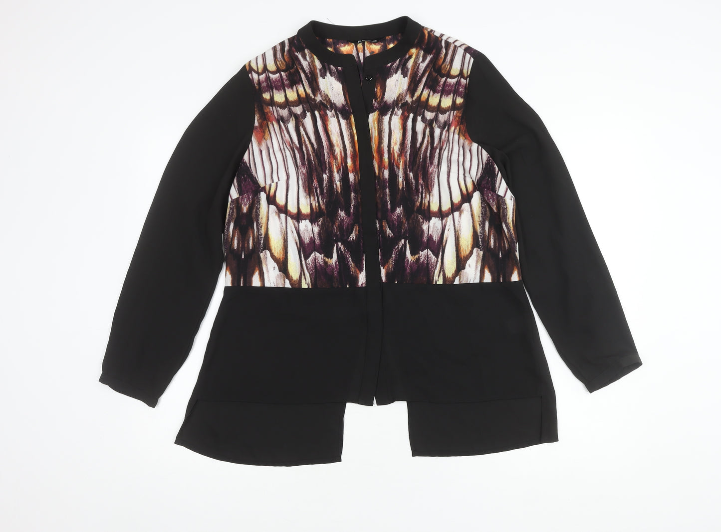 Kaleidoscope Women's Black Long Sleeve Top