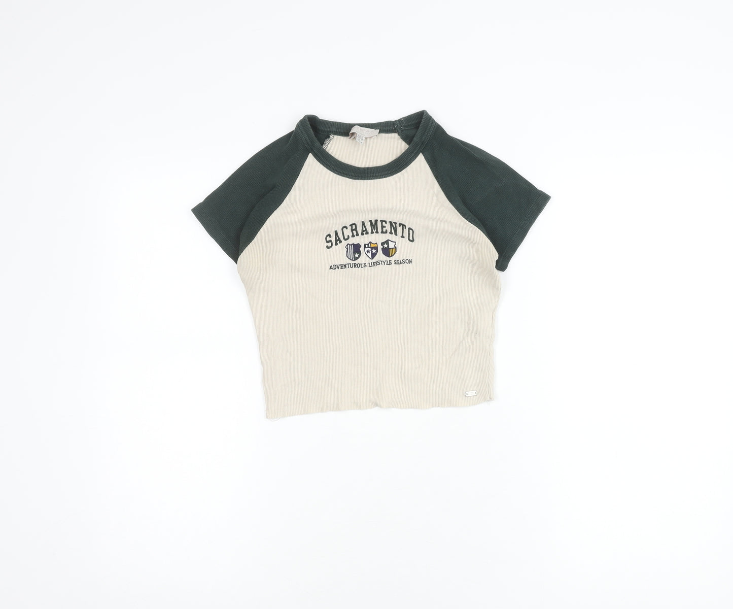 Pacific Republic Teens Green Cropped T-Shirt