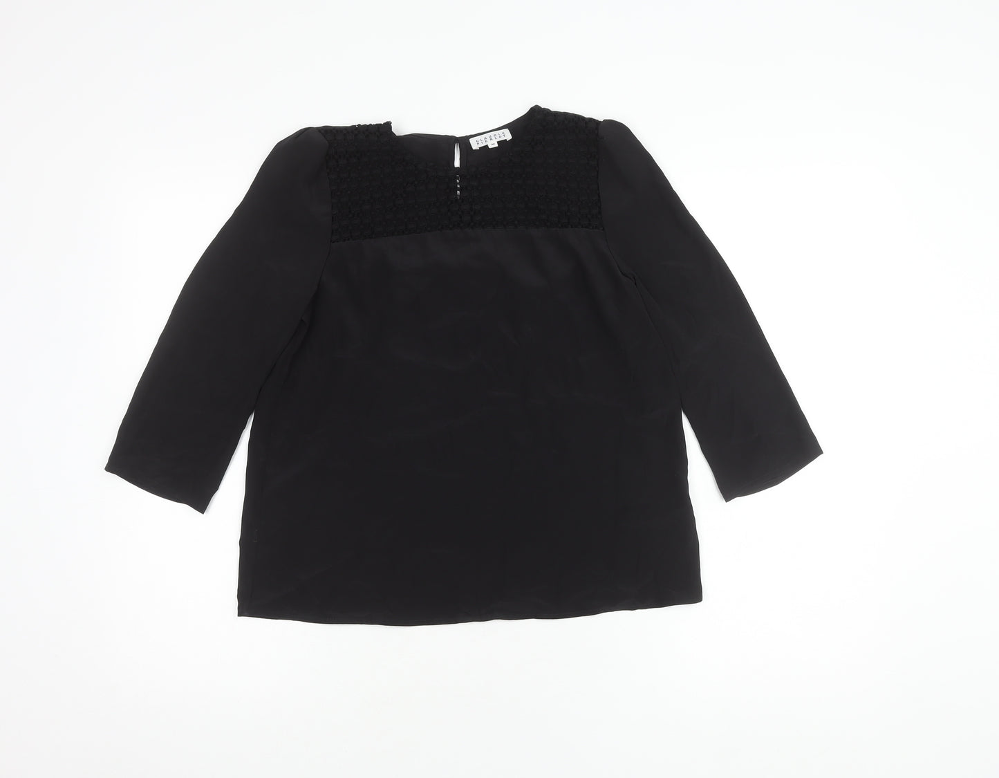 Claudie Pierlot Women's Black Top Size 8, Elegant 3/4 Sleeve